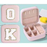 New Creative Letter Jewelry Box Portable Travel Ring Necklace Stud Earrings Storage Box