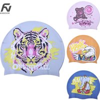 New Silicone Swim Cap Exquisite Printing Swimming Cap Suitable for Both Teenagers and Adults High Elasticity and Waterproof