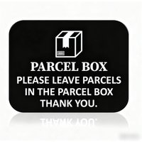 Mail Collection Reminder Aluminum Parcel Box Sign Delivery Notice Tag Aluminum Metal Sign Decorations 10x10CM Size