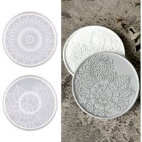 Moule en silicone pour dessous de verre rond, artisanat de sous-verre à café fait à la main, plâtre exécutif, élection, résine xy, tasse à vin, polymères, compte