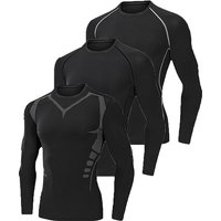 One piece of men's tight-fitting long-sleeved men's thin quick-dry high elastic fitness top suitable for spring and summer sport