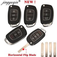 jingyuqin Horizontal Flip Remote Car Key Shell For Hyundai Solaris Creta Ix25 Kona Tucson Sonata I40 Elantra Ix35 I20 Ix45 2019