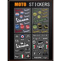 FOR VESPA Universal Waterproof Reflective Decorative Decals Scratch Hide For Car Motorcycle Helmet Water Cup Fridge