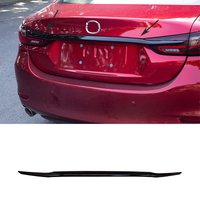 Fit For Mazda 6 ATENZA 2019 2020 2021 2022 ABS Glossy black CAR rear door trunk tailgate Lid molding Strip Cover Trim