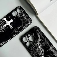 Cool Black Gothic Cross Phone Case For Samsung Galaxy A37 A57 F06 M16 A26 A06 A56 A36 A35 A55 A25 A24 A05S A15 A54 A34 A14 4G 5G