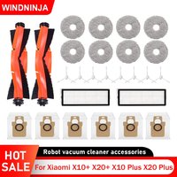 For Xiaomi Robot Vacuum X20 + / X20 Plus Cleaner Accessories Hepa Filter Mop Cloth Dust Bag Main Side Brush Replacement Parts