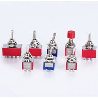 5PCS SPDT DPDT Reset Latching Toggle Switch 125V6A MTS-302 Mini Miniature Toggle Switch MTS-403 ON-ON Mini Toggle Switches