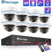 Techage H.265 5MP 8CH POE Camera System One-way Audio Vandalproof Camera Metal Indoor CCTV Video Security Surveillance Kit P2P