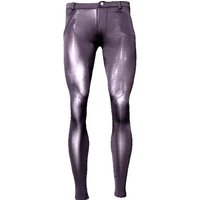 Korean-Style Men's Summer Ultra-Thin Silk Linen Slim Pencil Pants Sexy Thin Elastic Ice Silk Denim Style Casual Tight Trousers