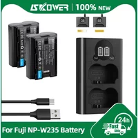 2520mAh NP-W235 Battery for Fujifilm X-T5 X-T4 X-S20 X-H2 X-H2S GFX 100S GFX 50S II Cameras USB Dual Charger