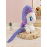 Little Pony Q Version Sitting Plush Toy Rainbow Dash Fluttershy Twilight Sparkle Pinkie Pie Cute Doll Gift For Fans