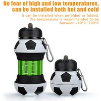 【M】Kids Portable Foldable Water Bottle Leakproof Sports Mug for Outdoor Basketball Football Baseball Tennis Golf School