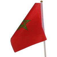 Morocco Hand Flag 14*21cm Handheld Moroccan National Hand Held Small Waving Flag Indoor Outdoor Home Decor
