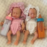 6Inch Washable Mini Plam Painted LouLou Solid Silicone Bebe Reborn Girl Soft Touch Lifelike Real Silicone Newborn Baby Doll