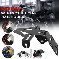 Universal Adjustable Motorcycle License Plate Holder Mount Bracket For Kawasaki Honda Yamaha