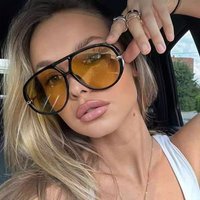 Hiking 3pcs Fashion Oversized Oval Frame Anti Light Glasses for Women Outdoor Casual Shades Female Brand Multi Color Eyewear