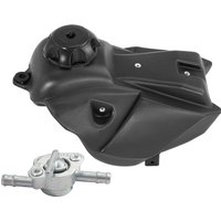 Fuel Gas Tank w/ Petcock & Cap Fit For Kawasaki KLX110 02-08 KX-65 00-08 Suzuki RM65 DRZ110 03-05
