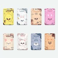SKZOO New Cartoon Set Student ID Set Straykids Bus Meal Card Chest Badge Student Meal Card Toy Children's Fan Gift