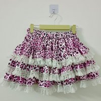 Mikumn Harajuku Y2k Kawaii Lace Trim Mini Skirts Gothic Women Cutecore Leopard Print Pleated Puffy Skirt High Waist Punk Skirts