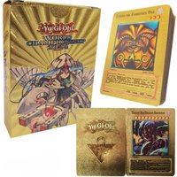New 55PCS No Duplicates Gold Foil Card Packs For Yugioh Rare Golden Cards Deck Cool Peripheral Collectors Card Gifts Toy
