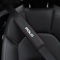 Fashion 2PC Car Safety Seat Belt Shoulder Cover Protection Cushion For Volkswagen VW POLO Badge 6R 6N 6N2 6C 9N 9N3 Rline R Line