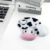 1PC Mouse Pad Cow Ergonomic Mouse Pad with Wrist Support Non-Slip Rubber Base Mouse Pad with Wrist Support for Computer