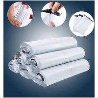 100 Pcs White Shipping Bags Opaque PE Plastic Express Envelope Storage Waterproof Mailing Pouch Self Adhesive Seal Courier Bag