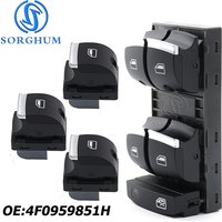 New Chrome 4F0959851H Master Window Switch Control Button For Audi A3 8P A6 S6 RS6 C6 Q7 2004 2005 2006 2007 2008 2009 2010 2011