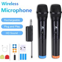 Microphone sans fil, dynamique, portable, karaoké, avec récepteur Rechargeable, pour fête de mariage, Club d'église