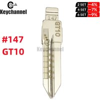 5PCS/LOT GT10 #147 Engraved Line Key Blade Scale Shearing Teeth Cutting Key Blank Clipper Key Blade For Iveco KEYDIY VVDI