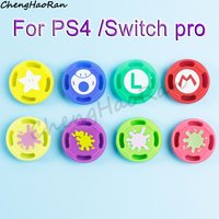 6pcs/ lot For Switch Joy-con Controller Splatoon 2 For PS4 Controller 3D analog Joystick Cap Silicone Cover Case Replace Parts