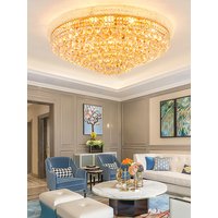 Hanging Lamps Lustre Suspension Luminaire Lampen For Living Room Luxury Round K9 Crystal Gold 2025 Ceiling Chandelier Lighting