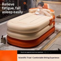 Inflatable Outdoor Bathtub Double 2 Person Portable Foldable Home Spa Soaking Tub Adults Kids Backyard Relax Pool Shower