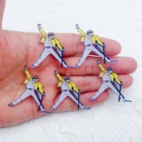 10PCS cartoon band character shaped acrylic jewelry pendant DIY keychain earring accessories
