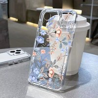 Clear Cases For iPhone 17 Pro Max Case iPhone 15 Pro Max 11 14 13 12 16e 17 X XS XR 7 8 Plus SE Fundas Flower Soft Back Cover