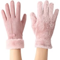 AliExpress NONE Winter Thick Gloves for Women Simple Fashionable Warm Leather Gloves Outdoor Bicycle Touch Screen Protector Warm Warm Gloves