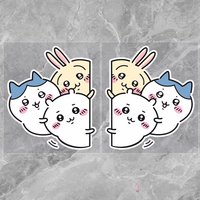 Chiikawa Jiikawa Creative Cartoon Car Sticker Scratch Block Reflective Wall Decoration Decal for Vehicle Body Art
