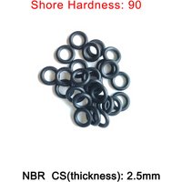 Shore Hardness 90 Degree Thickness 2.5mm NBR Rubber O-Rings Seal Hight Hardness Durometer Rubber Washers Sealing Sizes OD*ID*CS