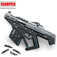 Military Weapons Ejection Burst Gun Assault Rifle Building Blocks MOC Army Firearms Arms Model Bricks Toys For Boys Adults Gifts