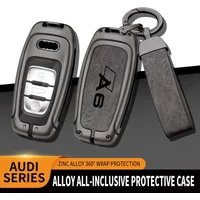Zinc Alloy Car Key Case Cover For Audi A6 Remote Control Protector For Audi Full Series A6 A4 A7 Q5 A5 Car Key Shell Accessories