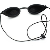 Durable Silicone Laser Protective Eye Mask Adjustable Black Protective Eyepatch Cosmetology Soft Beach Glasses Indoor & Outdoor
