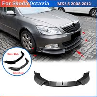 Front Bumper Spoiler for Skoda Octavia MK2.5 2008-2012 Front Lower Lip Splitter Body Kit Modification Front Shovel Skirt Board