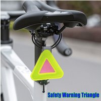 AliExpress NONE Visibility Night Riding Safety Warning Triangle Pendant Multifunctional Elastic Cycling Reflective Triangle Sign Bicycle Saddle