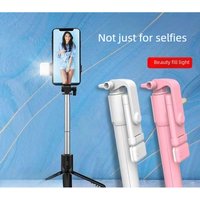 New model mobile phone Bluetooth photo selfie stick tripod with lighting for live streaming handheld shooting support