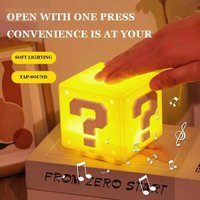 LED Question Mark Night Light With Music Anime Peripheral Children's Bedroom Bedside Lamp USB Rechargeable Gift Graduation gift