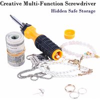 Multi-Function 6bit Screwdriver Hidden Compartment Diversion Stash Safe Container Home Garage Car Cash Ring Necklace Safe