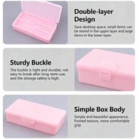 New Double Layer Frosted Nail Storage Box Removable Tray Large Capacity For Home Manicure Salon Use Nail Tool Organizer Case