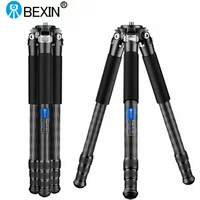 BEXIN RC254 Carbon Fiber Portable Tripod Digital Low Center of Gravity Camera Bracket Outdoor Travel Video Photography
