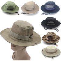 Men & Women Sun Hat Camouflage Tactical Cap Outdoor Sports Sun Bucket Cap Fishing Hiking Hunting Hats 60CM