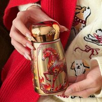 Portable pocket cup, insulated cup, outdoor with lifting ring, double-layer vacuum handy cup, stainless steel insulated cup cust